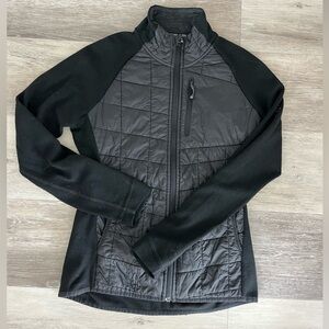 PhD Smartwool Women's Black Merino Wool Quilted Zip-Up Jacket Size Medium
